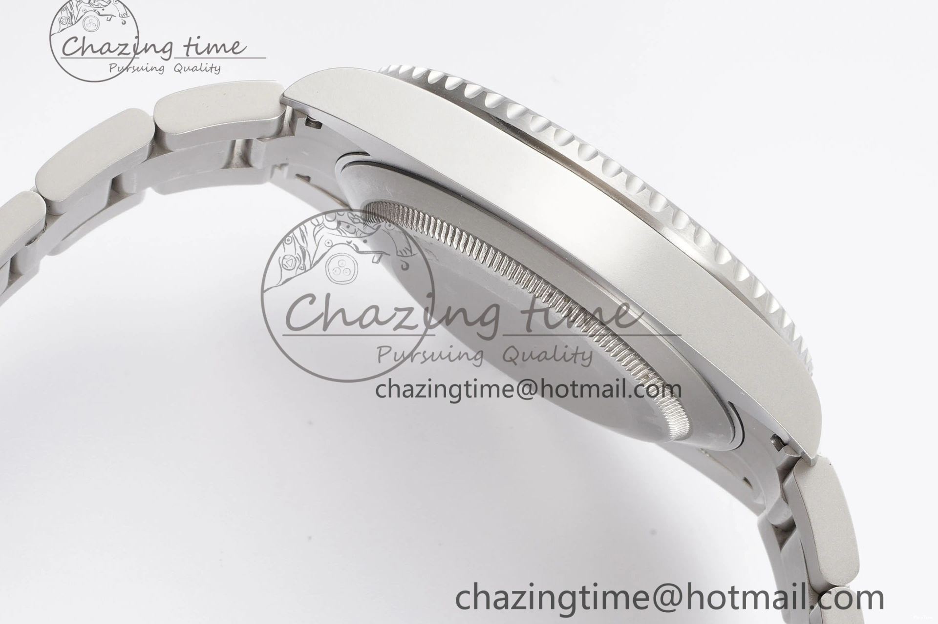 MiroTime 0104 Submariner Sandblasted DIWF Best Edition White Bezel Pink Dial Dial on SS Bracelet VR TravelReady 2066